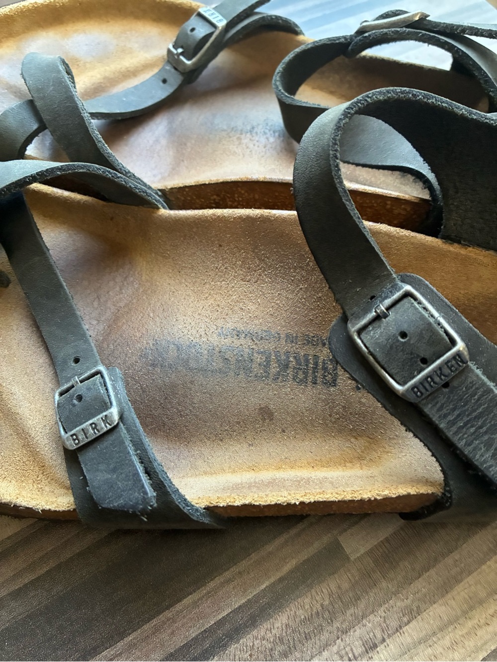 Birkenstock Black Leather Two‑Strap Women's Sandals - Picture 4 of 5